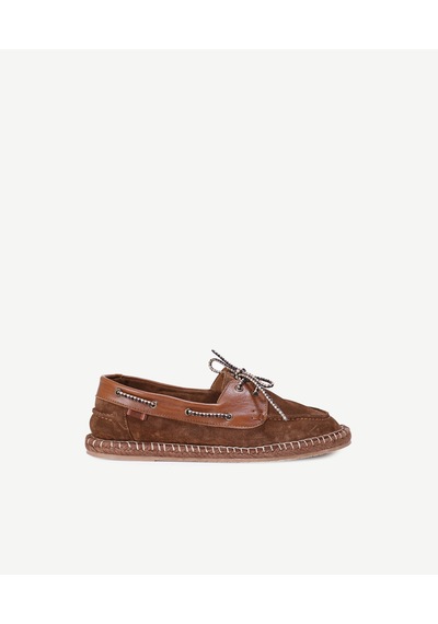 Yargıcı Hasır Bağlı Deri Espadril 24yeay4477x 057 Kahverengi