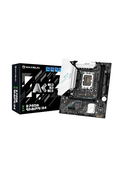 Maxsun B760m Gamıng Wıfı Ace D4 3200mhz Hdmı M.2 Matx Ddr4 1700pın Anakart