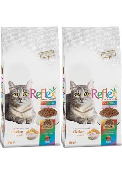 Reflex Multi Color Tavuklu Yetişkin Kedi Maması 2 x 15 KG