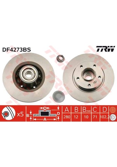Trw Df4273bs Arka Fren Aynası Trafıc 1,9dcı / 2,0 / 2,5 Dcı 01