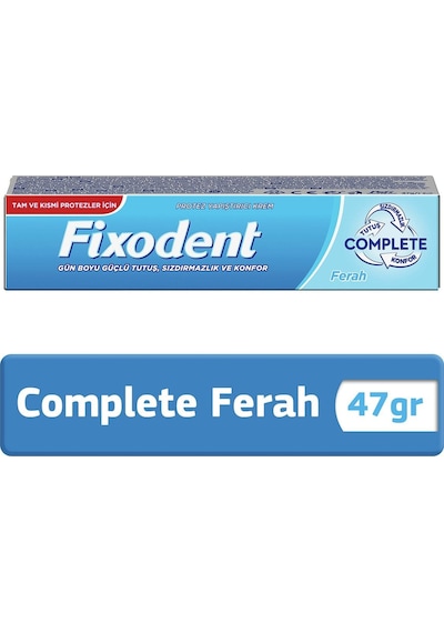 Complete Ferah Diş Protez Yapıştırıcı Krem 47gr X 3 Adet