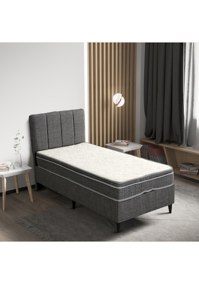 Relax Gri Yatak Baza Başlık Seti 3 Ü Bir Arada Konuma Özel Teslimat 100 x 200 CM