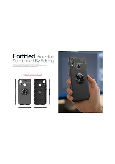 Huawei P Smart 2019 Kilif Yüzüklü Magnetli Ravel Case 389753603
