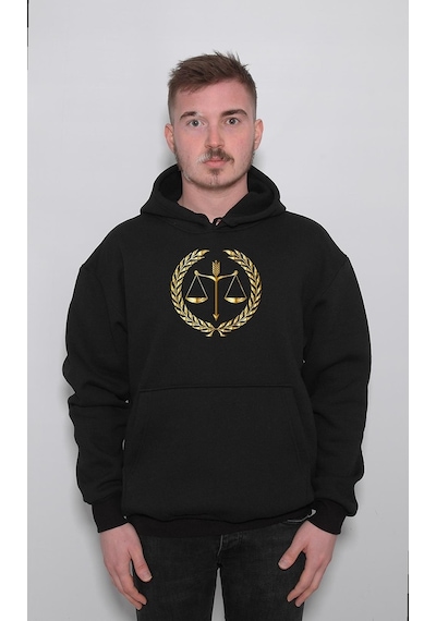 Avukat Adalet Terazi Hukuk Dava Eşitlik Sweatshirt Unisex Kapüşonlu Hoodie 001