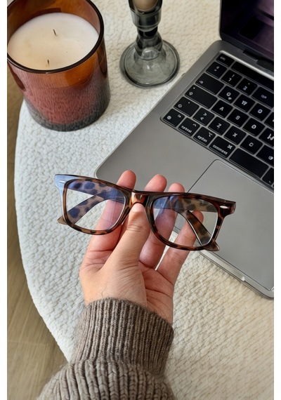 Bappi R Wayfarer Leopar Desenli Mavi Işık Koruyucu Gözlük Optik Uyumlu Çok Renkli