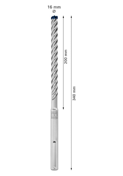 Bosch Expert Sds Max-8x Kırıcı Delici Delme Ucu 16 X 200 X 340 Mm  - 2608900214