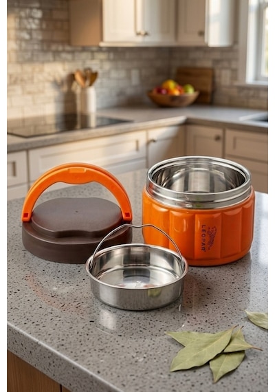 Cooker Leopar 1,1 Litre Yemek Termosu Yk1854 Turuncu