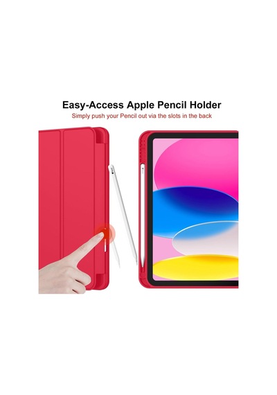 Apple Uyumlu iPad 11.nesil 2025 / 10.nesil 2022 Kalem Bölmeli Standlı Smart Kılıf Kapaklı Kılıf