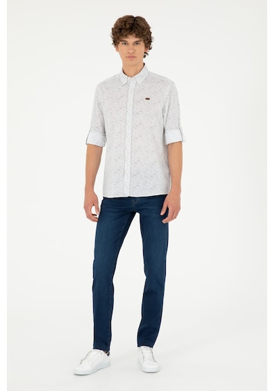 U.s. Polo Assn. Erkek Taş Gömlek Desenli 50288660-vr049 Taş