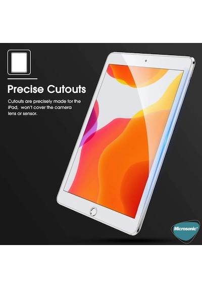 Microsonic Apple Uyumlu iPad 10.2 '' 8. Nesil (A2270-A2428-A2429-A2430) Tempered Glass Cam Ekran Koruyucu