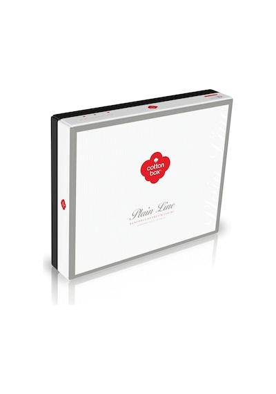 Cotton Box Plain Ranforce Tek Kişilik Nevresim Takımı-Kırmızı Siy
