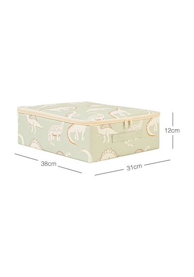 Ocean Home Textile Çocuk Odası Dinozor Destekli Kutu Hurç 31 X 38 X 12 Cm Mint
