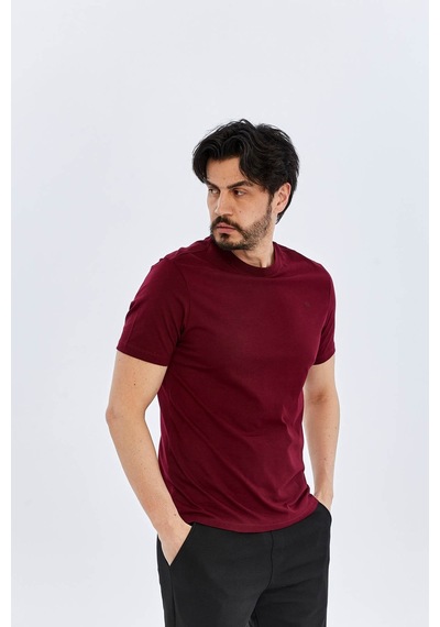 Süvari O Yaka Regular Bordo Erkek T-shirt Ts1014000475 Süvari O Yaka Regular Bordo Erkek T-shirt Ts1014000475