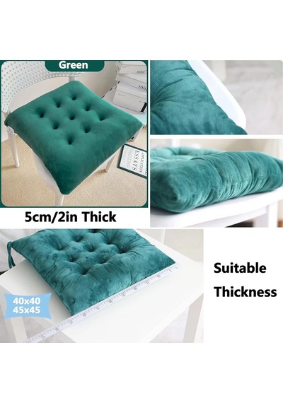 Tr Kaymaz Sandalye Minderleri, Kristal Kadife Bellek Köpük Yemek Sandalyesi Minderi Grey 2,6 Pack Genel
