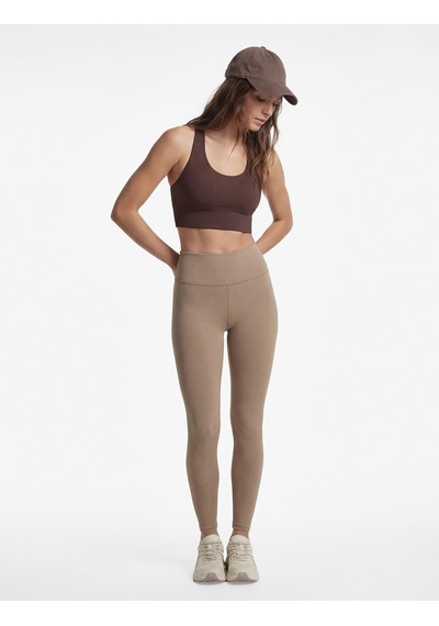 Koton Yüksek Bel Dikiş Detaylı Slim Fit Spor Tayt Vizon 6sak40157nk 01x