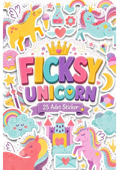 Unicorn Tek Boynuzlu At Sticker Seti - 25 Adet Etiket Çıkartma Diğer