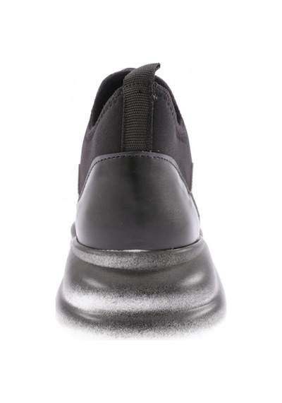 Dgn 315-23y Kadin Kalin Taban Strech Detayli Silver Taş Bağcikli Sneakers Ayakkabi 315-2026-R1534 Siyah