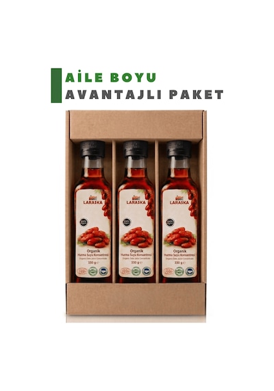 Organik Hurma Suyu Konsanteresi 330g X 3 Aile Boyu Avantajlı Paket