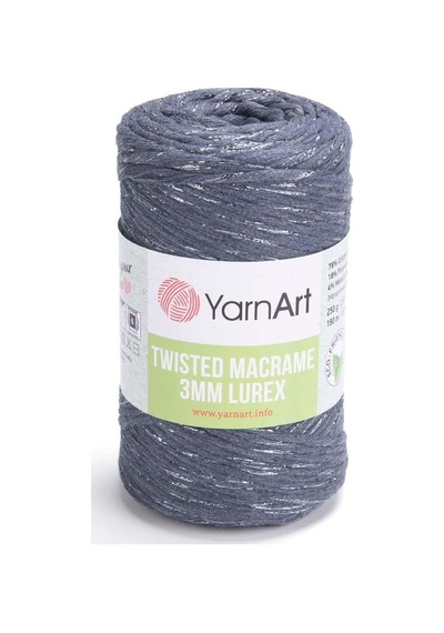 El Örgü İpi Twısted Macrame 3mm Lurex, 761, 4x250 Gr