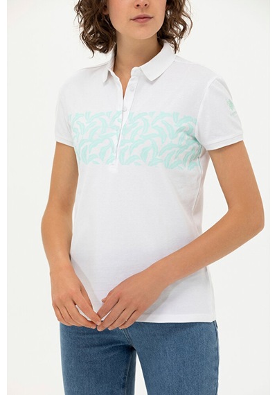 U.S. Polo Assn. Kadın Su İ Polo Yaka Tişört 50262938-vr083 142341