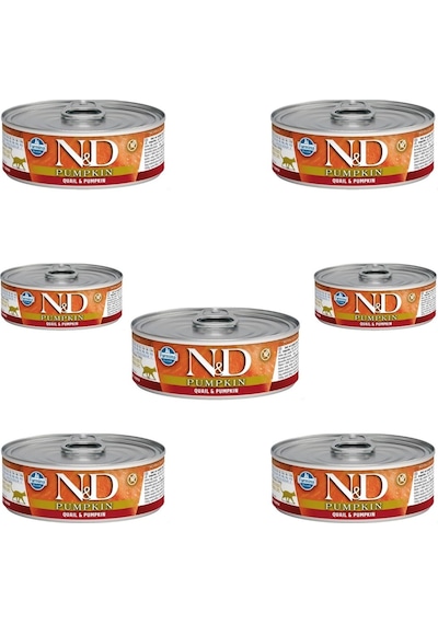 N&D Pumpkin Balkabaklı Tahılsız Bıldırcın Etli Konserve Yetişkin Kedi Maması 7 x 70 G