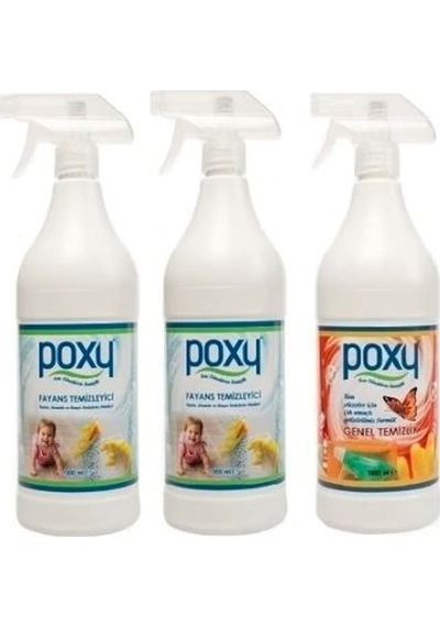 Poxy Fayans Temizleyici 2 x 1 L + Genel Temizlik 1 L