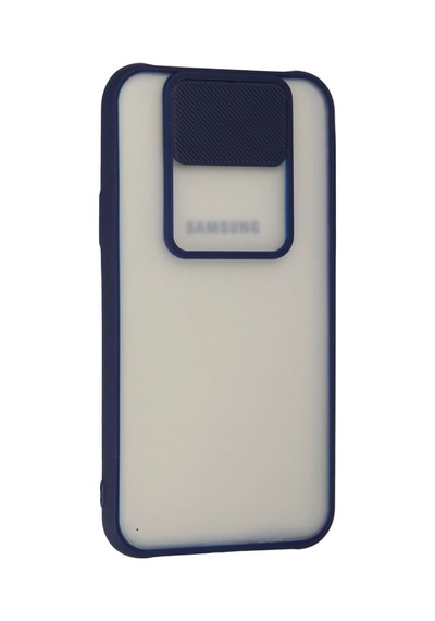 Samsung Galaxy Uyumlu - J7 Kılıf Palm Buzlu Kamera Sürgülü Silikon - Lacivert Çok Renkli