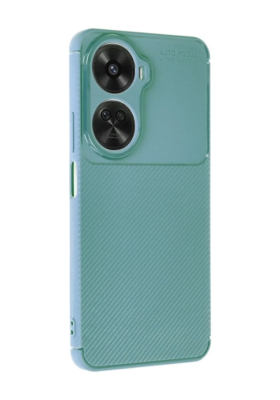 Huawei Nova 12 Se Uyumlu Kılıf Auto Focus Karbon Kapak - Koyu Yeşil