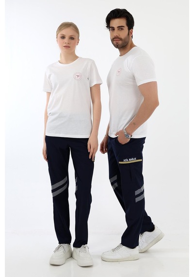 Acil Sağlık Yuvarlak Yaka Penye Kısa Kol Tshirt - Beyaz-12104 Beyaz