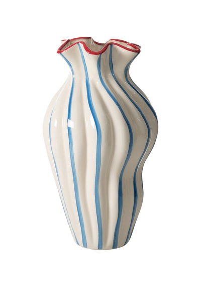 Mudo Home Blue Lıne Vazo 21x21x39cm Mavi