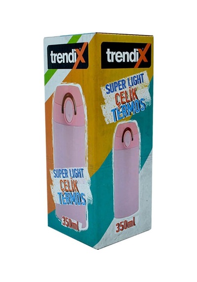 Trendix Çelik Bardak Termos Pembe 350 ML Sıcak Soğuk Tutucu /Supe Sarı