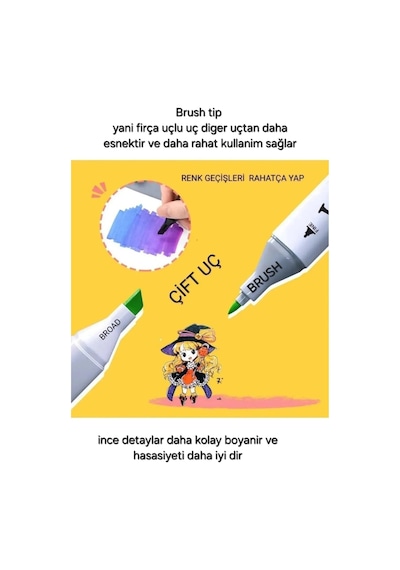Wexta S24122402 36'lı Profesyonel Marker Kumaş Çanta Boya Kalem Seti Diğer