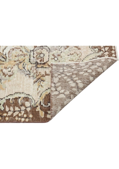 Krem Gerçek El Dokuma Eskitme Halı 170x274