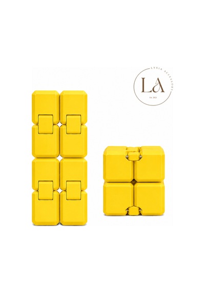 Hareketli Rahatlatıcı Küpü Infinity Cube Katlanabilir Anti Rahatlatıcı Oyuncak 3d Baskı Sonsuz Küp Sarı