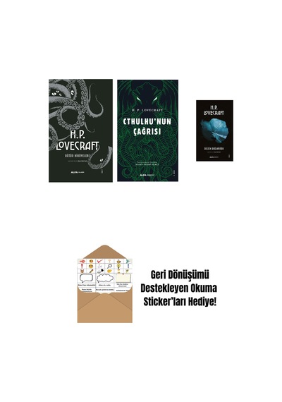H.p. Lovecraft - Bütün Hikayeleri Ciltli + Cthulhu'nun Çağrısı + Delilik Dağlarında + Okuma Sticker'ları