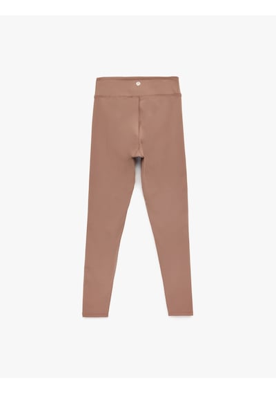 Koton Yüksek Bel Dikiş Detaylı Slim Fit Spor Tayt Mürdüm 6sak40157nk Mor