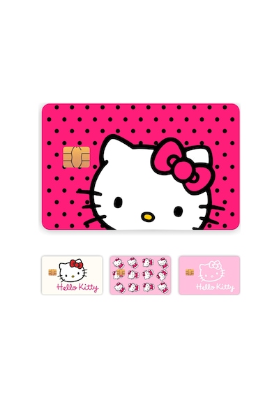 4 Adet Hello Kitty Kart Kaplama Sticker Kart Etiketi