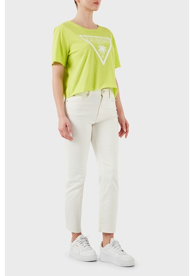 Guess Bayan Crop E02ı01 Ja914 G8bu Fıstık Yeşil Fıstık Yeşil