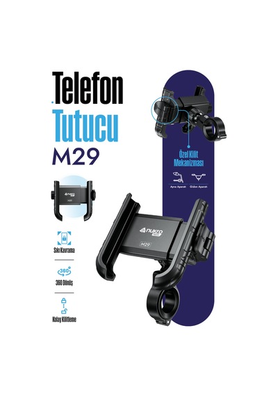 M29 Klipsli Motosiklet Telefon Tutucu Kolay Kullanım Diğer