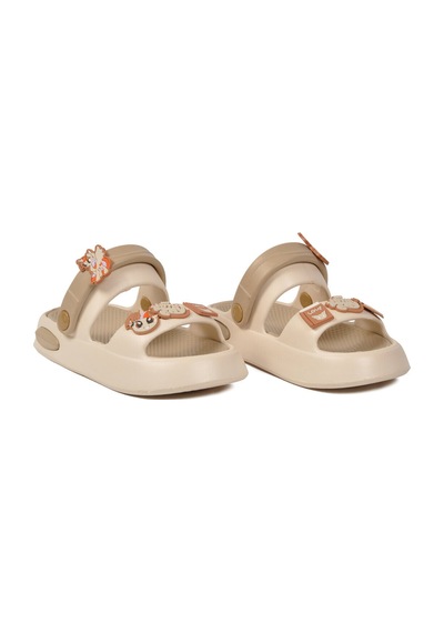 Walkway Ekru Hafif Esnek Eva Taban Unisex Çocuk Terlik 4505 F-p