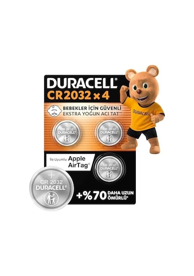 Cr 2032 Lityum Düğme Pil 4 Lü Paket 3v,