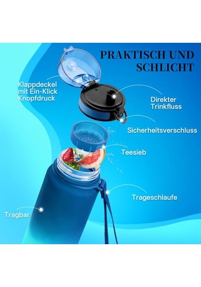 Spor İçecek Şişesi 500 Ml/800 Ml/1 L, Sızdırmaz, Tritan Ve Bisfenol A İçermez, Bisiklet, Fitness, Dış Mekan İçin Su Şişesi