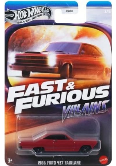 Hot Wheels Fast & Furious Villains 1966 Ford 427 Fairlane Jby36 Çok Renkli