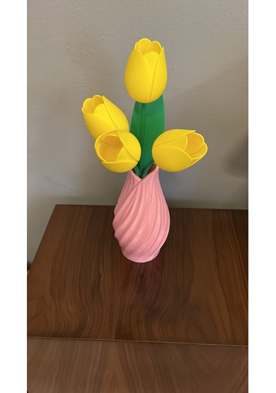 Vazo Dekoratif 3d Pembe