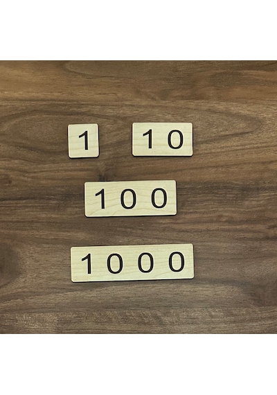 Montessori Ahşap Sayı Kartları 1-9000