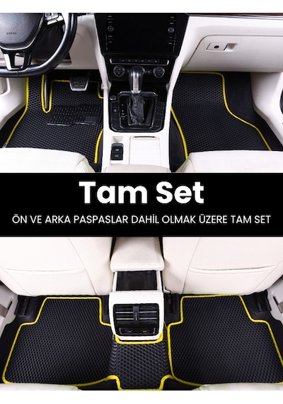 Volkswagen Tiguan 2007-2015 Uyumlu Eva Paspas Tam Set Oto Paspas,araca Özel,tam Koruma 386