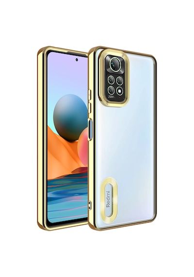 Goocamp Redmi Note 11 Global Kılıf Kamera Korumalı Logo Gösteren Omega Kapak - Sierr Sierra Mavi