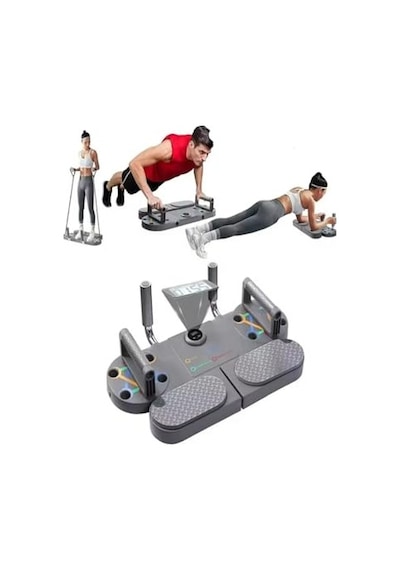 3'ü 1 Arada Şınav Tahtası Push-up Standı + Direnç Bandı + Plank Destekli Egzersiz Aleti