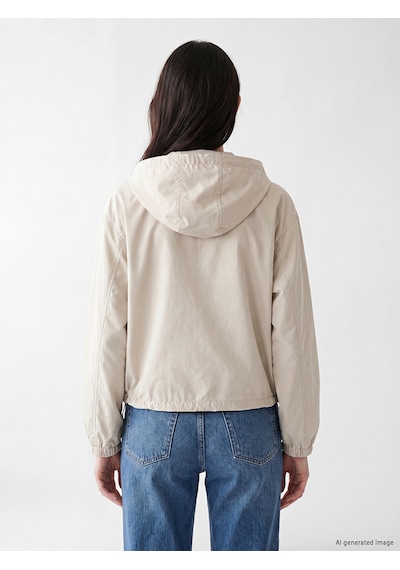 Lcw Comfort Bej Kapüşonlu Oversize Kadın Yağmurluk Lcw Comfort Bej Kapüşonlu Oversize Kadın Yağmurluk