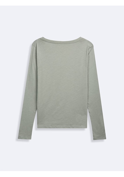 Ltb Uzun Kollu V Yaka Basic Yeşil Sweatshırt Yeşil L
